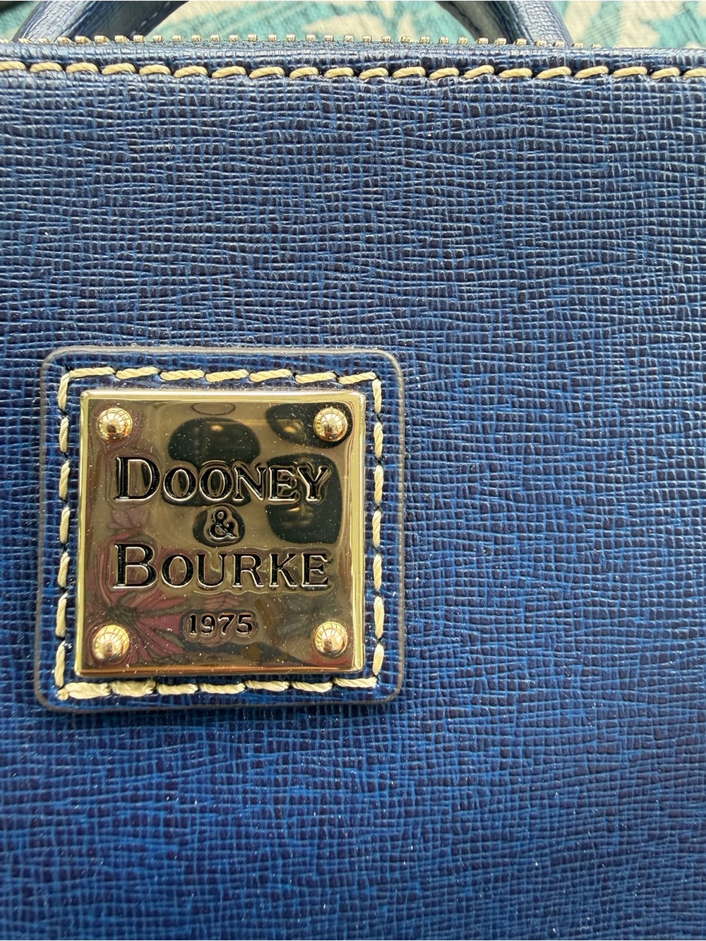 Dooney & Bourke Navy Saffiano Leather Mini Backpack - Picture 4 of 5